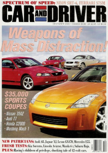 CAR & DRIVER 2002 DEC - MACH 1, TWIN TURBO M/B V12